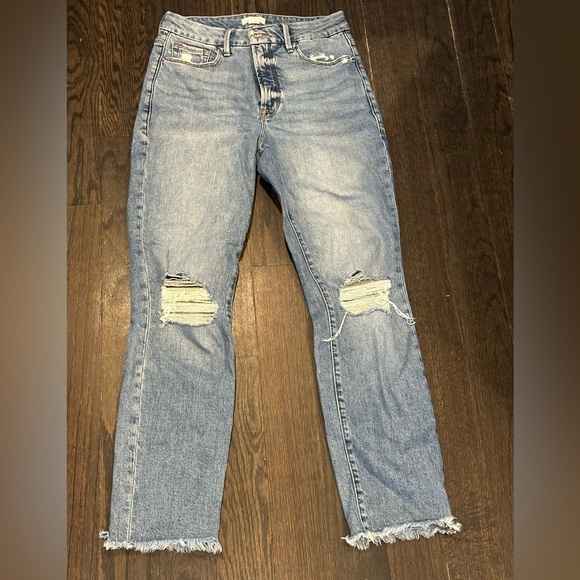 Good American Light Blue Distressed Jeans - Picture 2 of 5